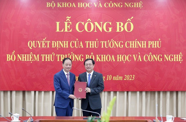 Công bố quyết định bổ nhiệm Thứ trưởng Bộ Khoa học và Công nghệ Trần Hồng Thái