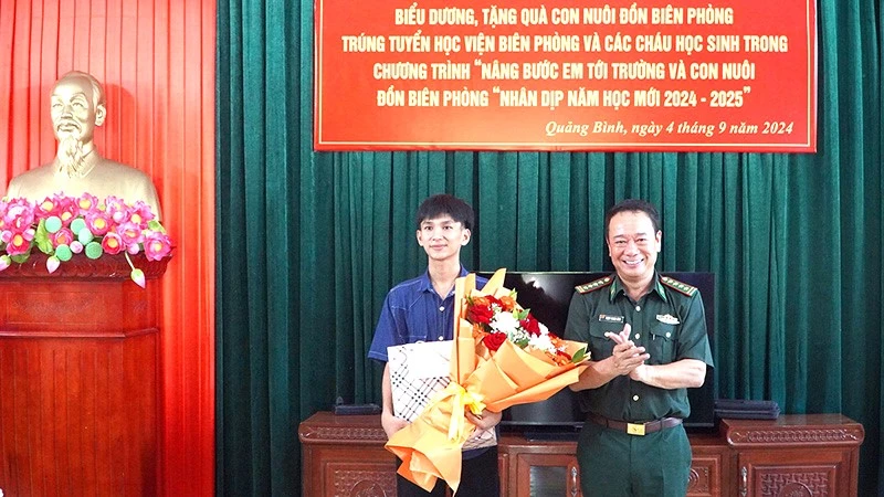 The first adopted child of the Border Guard of Quang Binh province passed the Border Guard Academy entrance exam.