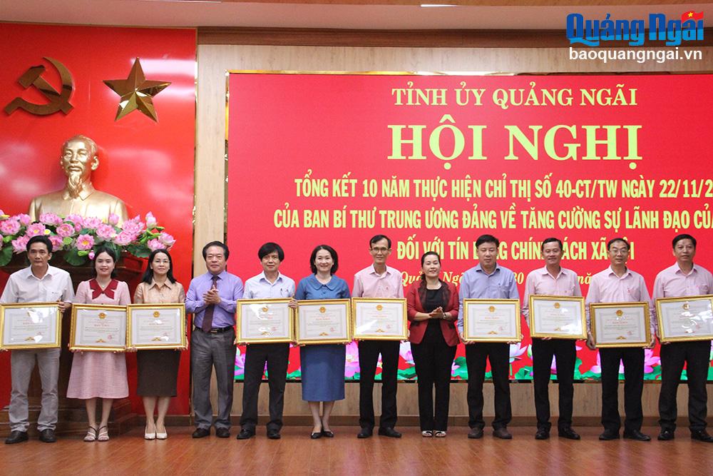 តំណាង សមូហភាព បោណោល ពី គណៈអភិបាល គណៈកម្មាធិប្រជាជនខេត្ត សម្រាប់ សមីការផល ឆ្នើម 10 40-CT/TW ។