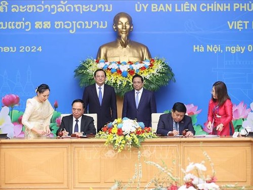 NTO – Premierminister Pham Minh Chinh und Premierminister Sonexay Siphandone leiteten gemeinsam die Sitzung des Vietnam Intergovernmental Committee.