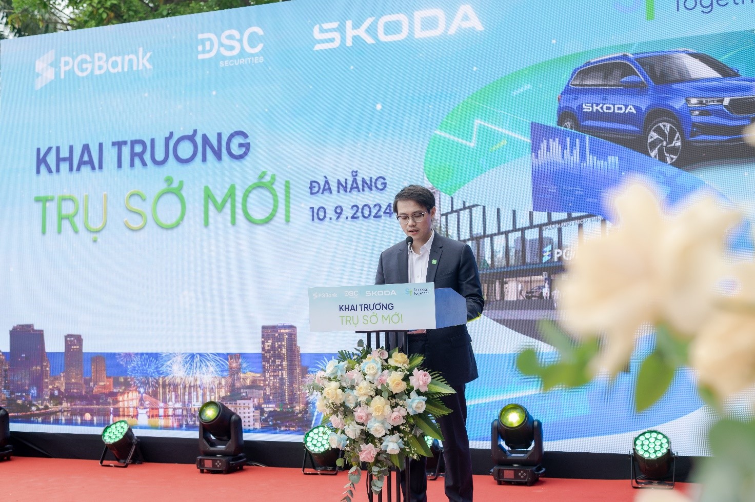 Mr. Nguyen Duc Anh - Chairman of the Board of Directors of DSC Securities Corporation spoke at the program