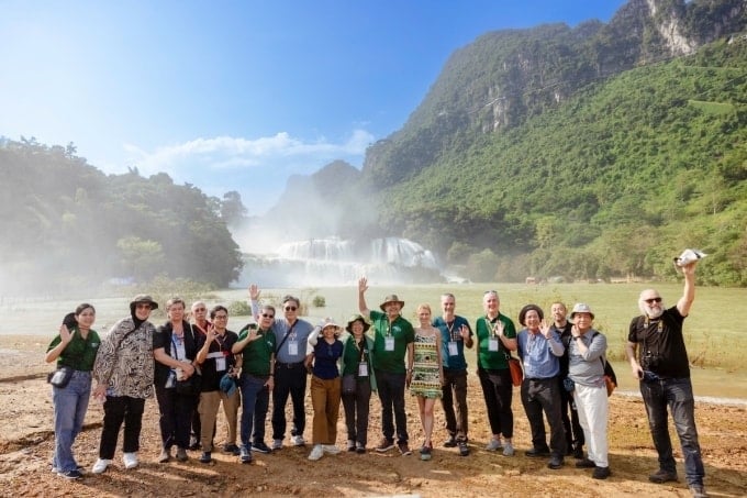 Betrieb des Ban Gioc Wasserfall-Landschaftsgebiets