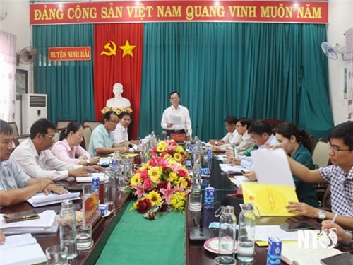 Thường trực HĐND tỉnh làm việc với Thường trực HĐND huyện Ninh Hải