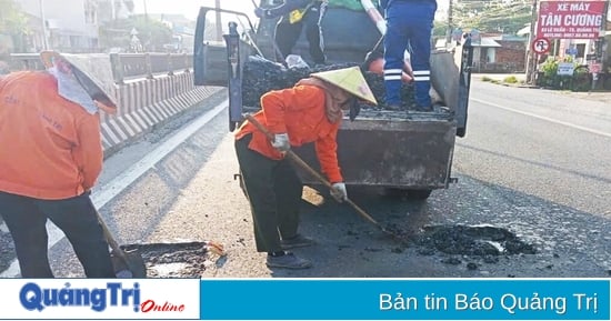 Reparar los daños y restablecer la seguridad de la superficie de la carretera nacional 1