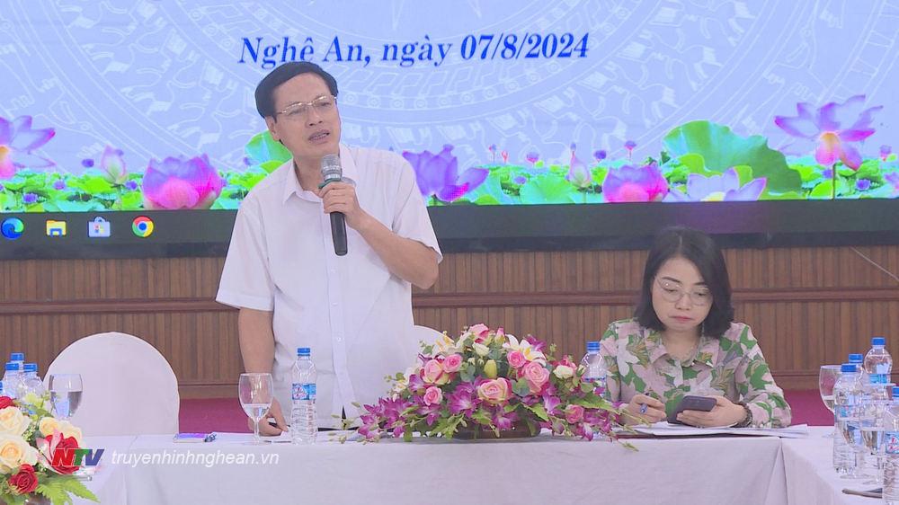 Deputy Head of the Provincial Party Committee's Mass Mobilization Commission Nguyen Manh Khoi gave a speech at the conference.