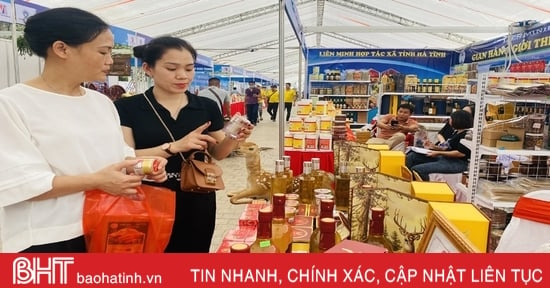 Hơn 50 sản phẩm Hà Tĩnh tham gia hội chợ xúc tiến thương mại phía Bắc