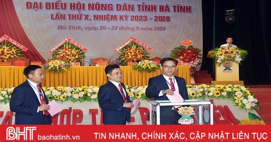 Bầu 28 đồng chí vào Ban Chấp hành Hội Nông dân Hà Tĩnh khóa X