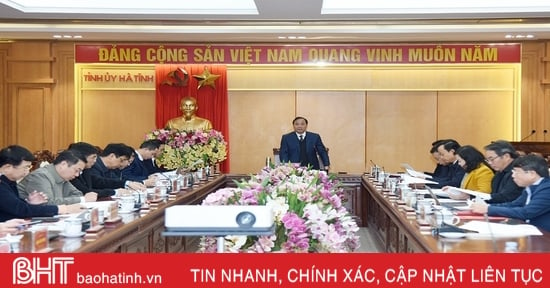 Ban Thường vụ Tỉnh ủy Hà Tĩnh kiểm điểm công tác lãnh đạo, chỉ đạo năm 2023