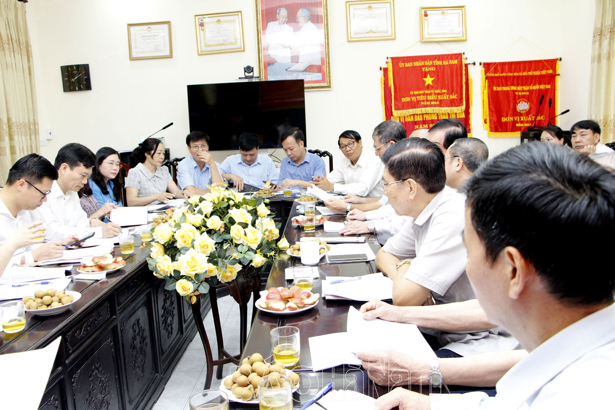 Hội nghị lấy ý kiến đóng góp dự thảo Báo cáo chính trị Đại hội đại biểu MTTQ tỉnh Hà Nam lần thứ XVII nhiệm kỳ 2024 2029
