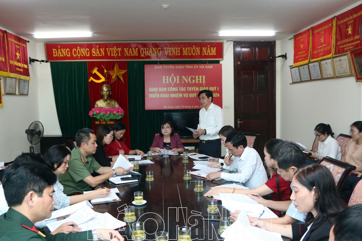 Ban Tuyên giáo Tỉnh ủy triển khai nhiệm vụ công tác quý II2024