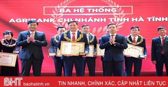 Agribank Chi nhánh tỉnh Hà Tĩnh kinh doanh ấn tượng, đạt giải ba toàn hệ thống