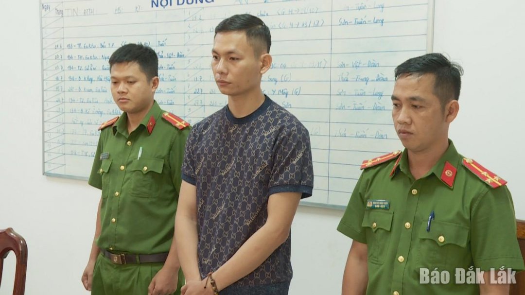 Đối tượng bị bắt giữ.