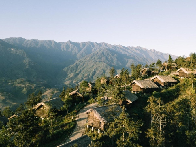 Ein Resort mit Blick auf das Muong Hoa-Tal.