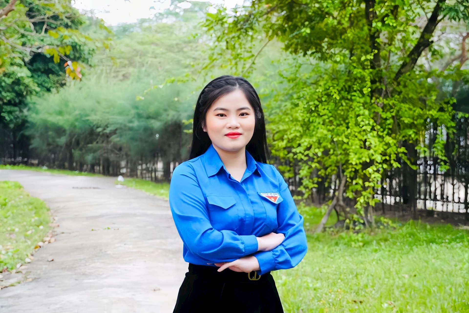 L'enseignante Nguyen Thi Phuong Anh est active et créative dans les activités du syndicat scolaire.