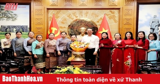 Delegation der Frauenunion der Provinz Hua Phan (Laos) stattete den Führern der Provinz Thanh Hoa einen Höflichkeitsbesuch ab