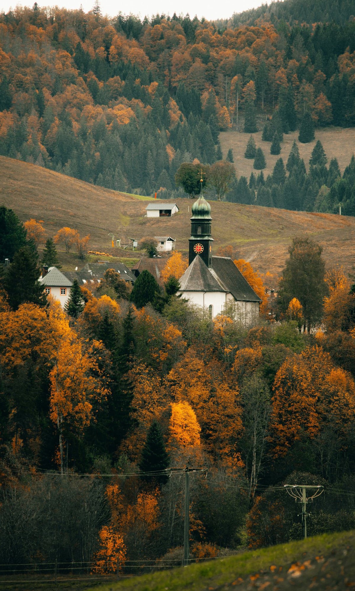 Осенний пейзаж на юге Германии.