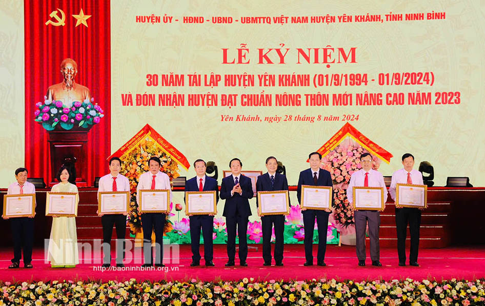 Yên Khánh kỷ niệm 30 năm tái lập huyện và đón nhận huyện đạt chuẩn nông thôn mới nâng cao năm 2023