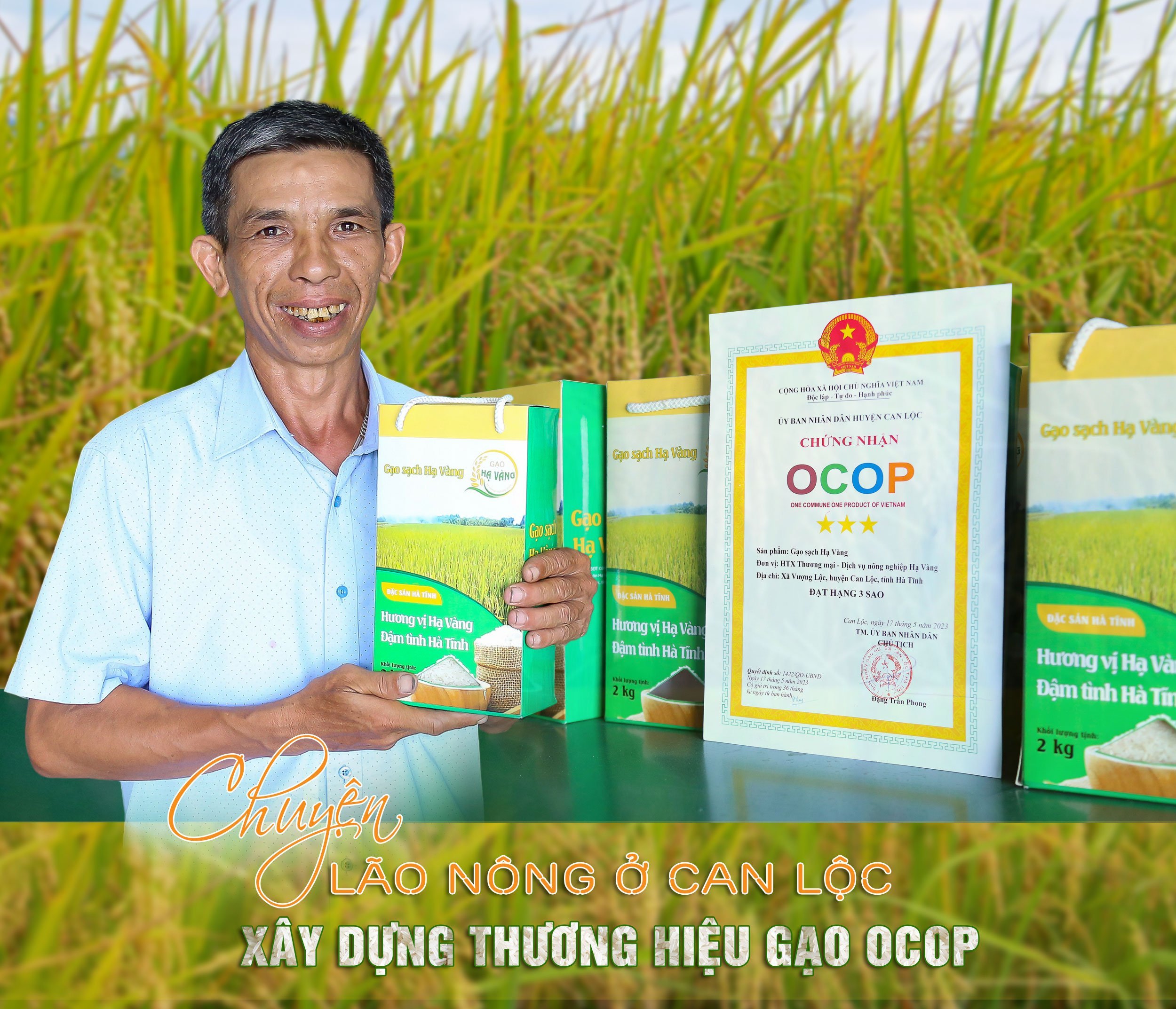 Chuyện lão nông ở Hà Tĩnh xây dựng thương hiệu gạo OCOP