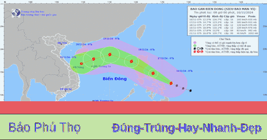 Bão Man-yi mạnh lên trở thành siêu bão, sức gió giật trên cấp 17