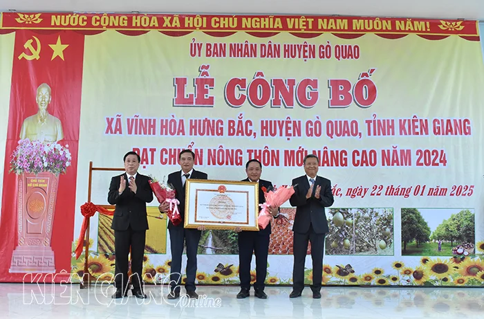 Vinh Hoa Hung Bac ບັນລຸໄດ້ມາດຕະຖານຊົນນະບົດໃໝ່ທີ່ກ້າວໜ້າ