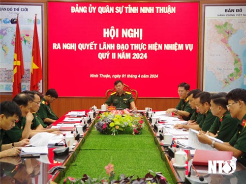 Đảng ủy quân sự tỉnh ra nghị quyết lãnh đạo thực hiện nhiệm vụ quý II năm 2024