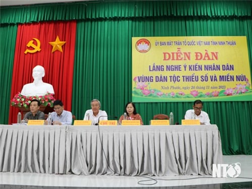 Forum "Listening to the opinions of people in ethnic minority and mountainous areas" in Ninh Phuoc district