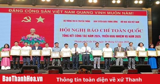 Báo Thanh Hóa được Ban Tuyên giáo Trung ương khen thưởng vì có thành tích xuất sắc trong công tác báo chí năm 2024