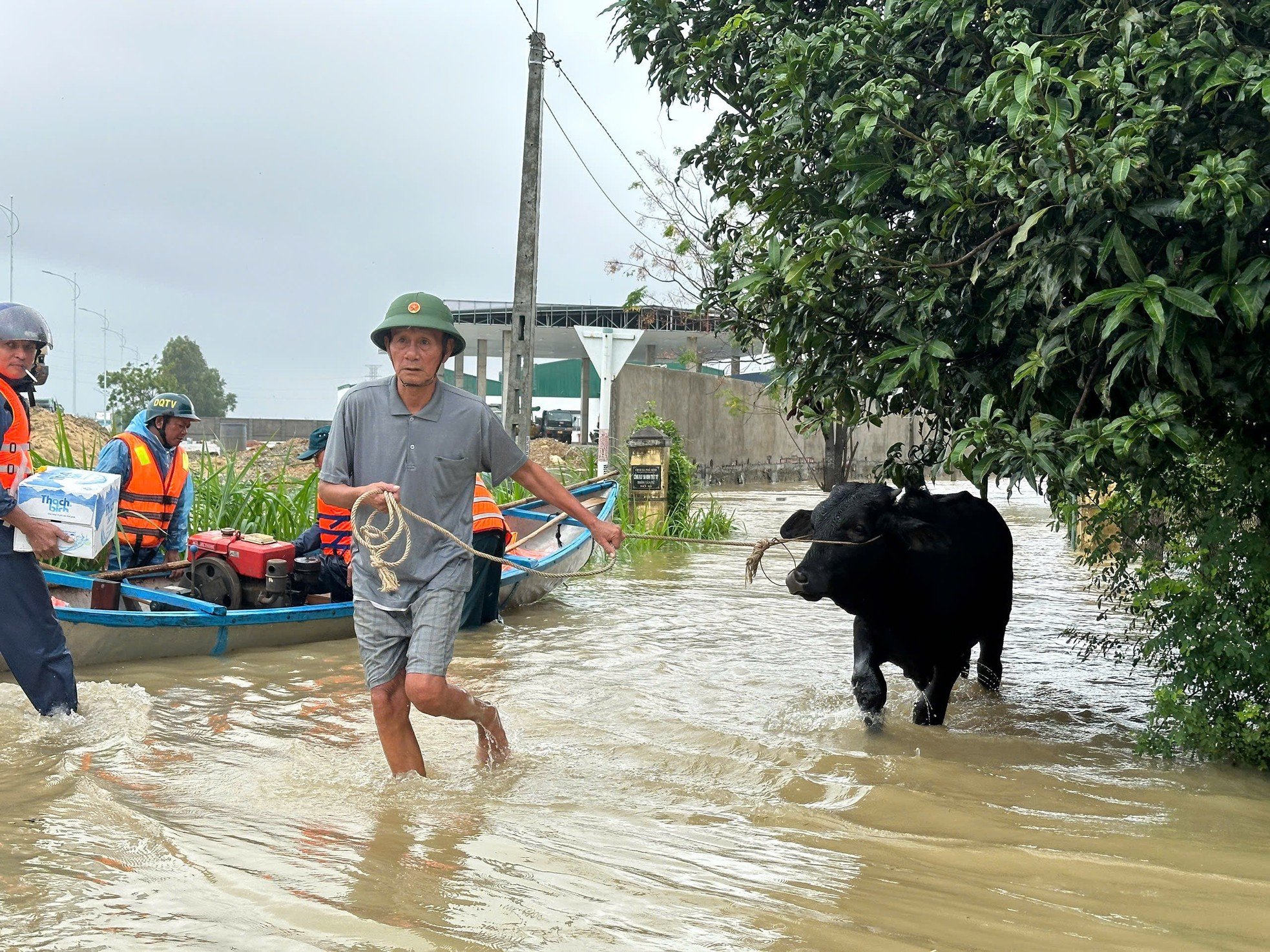 Las inundaciones aumentan rápidamente, decenas de casas en Quang Ngai sumergidas en el agua foto 7