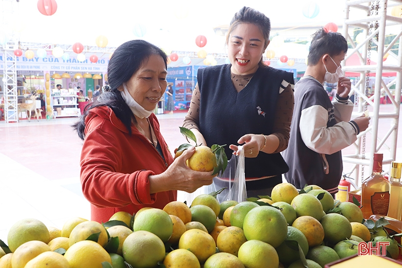 Nhộn nhịp mua sắm tại Lễ hội Cam và sản phẩm nông nghiệp Hà Tĩnh