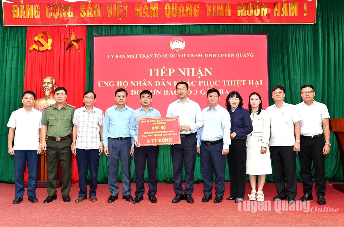 La province de Dong Nai soutient la province de Tuyen Quang avec 4 milliards de VND pour surmonter les conséquences des inondations