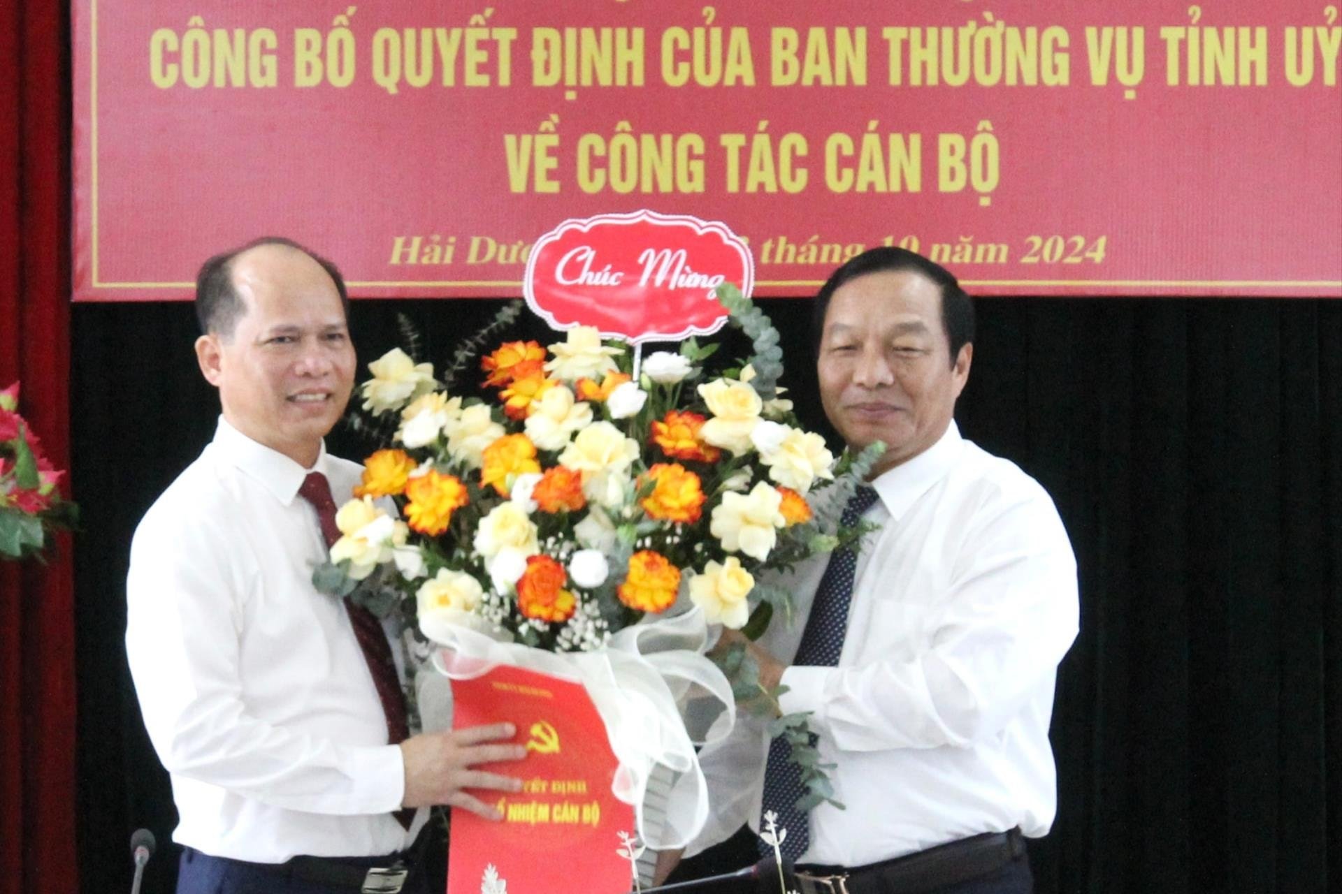 Đồng chí Trần Văn Sơn giữ chức Phó Trưởng Ban Nội chính Tỉnh uỷ Hải Dương