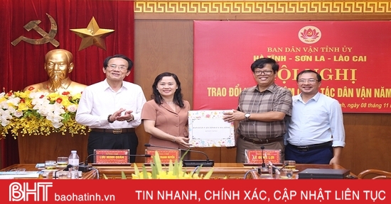 Trao đổi kinh nghiệm công tác dân vận giữa Hà Tĩnh - Sơn La