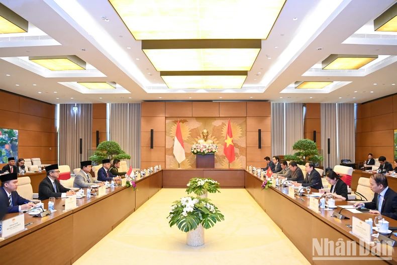 National Assembly Chairman Tran Thanh Man receives Indonesian President-elect Prabowo Subianto photo 4