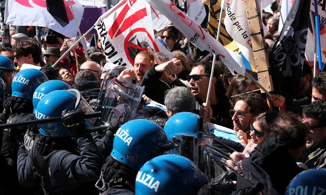 Protest am ersten Tag der Erhebung von Gebühren für Touristen in Venedig