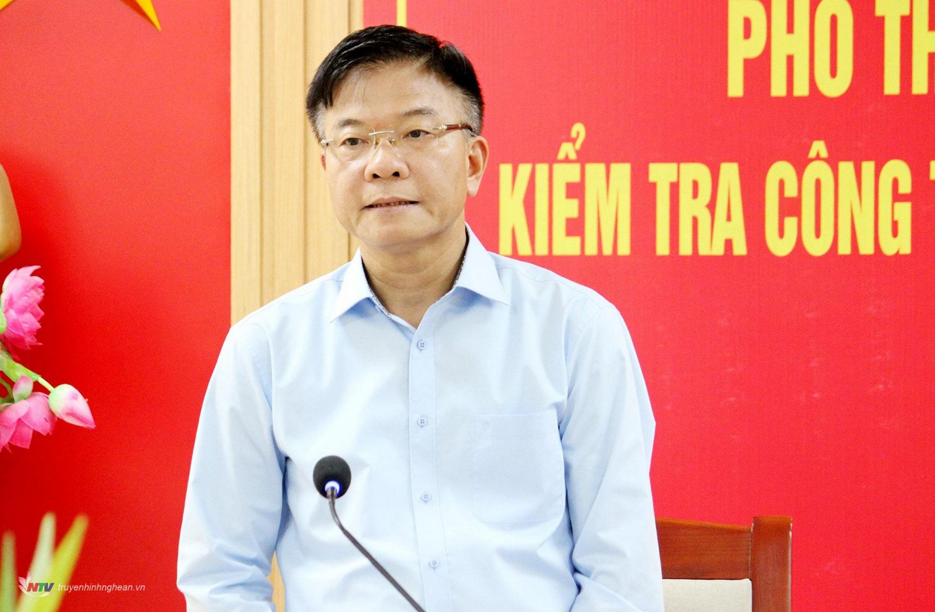 Phó Thủ tướng Chính phủ Lê Thành Long kết luận cuộc làm việc sau khi kiểm tra.