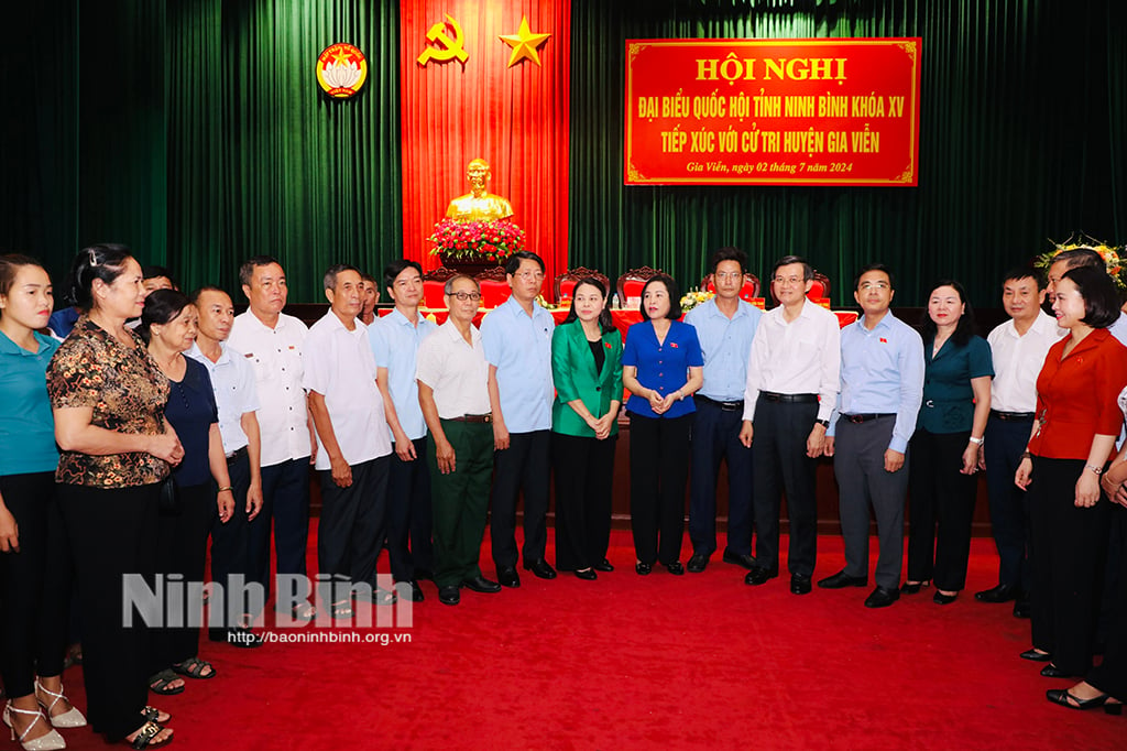 Delegation der Nationalversammlung der Provinz Ninh Binh trifft Wähler