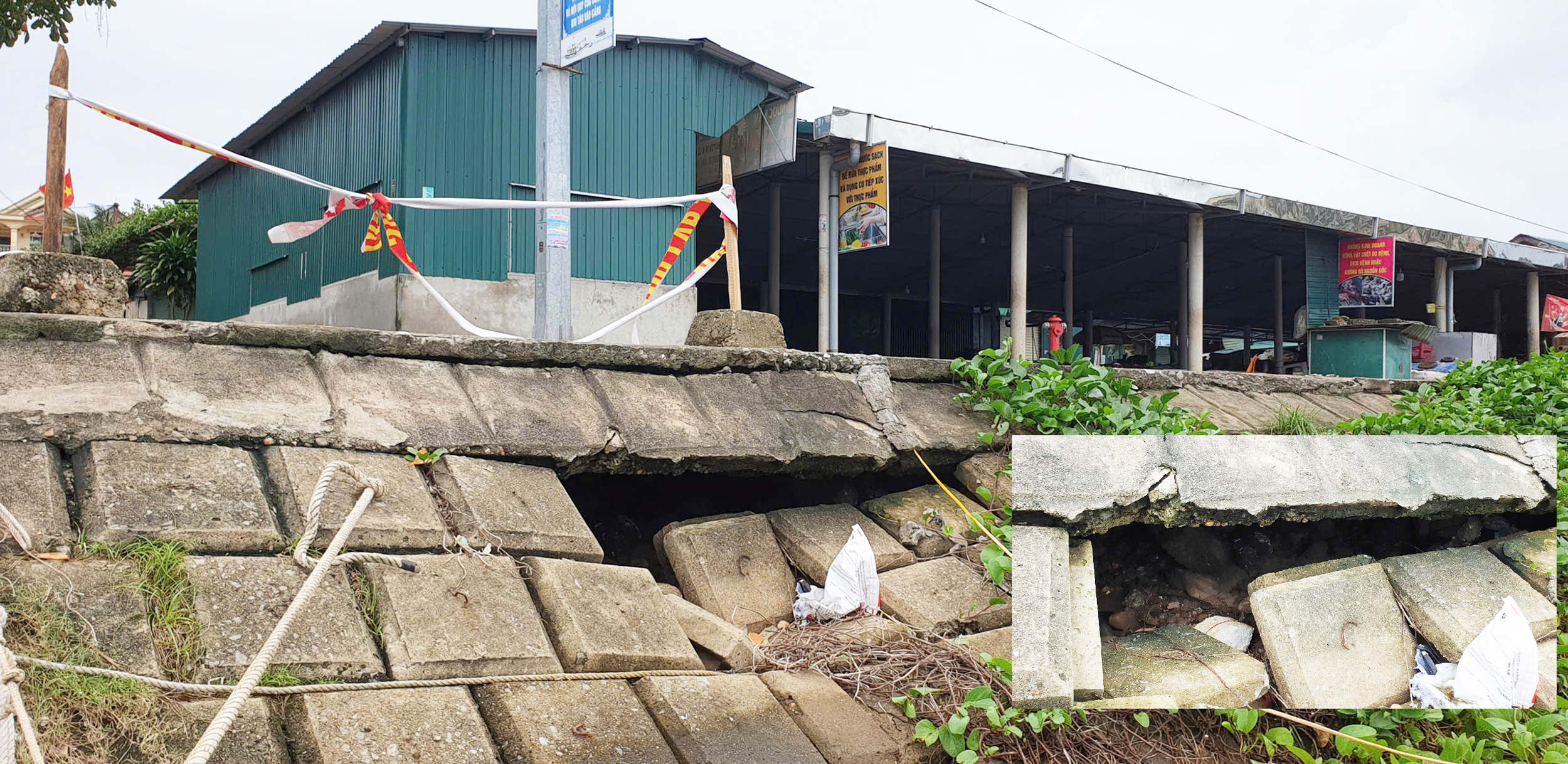 Ben Hai dike is severely damaged, 2 points are at risk of collapse.