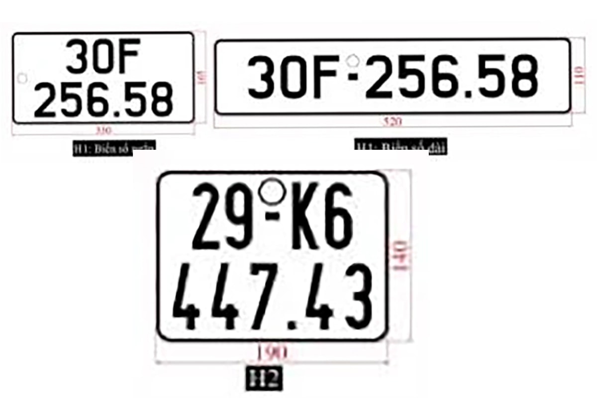 Car and motorbike license plate models applied from 2025