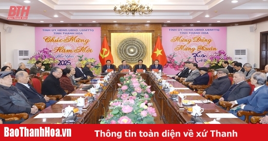 Thường trực Tỉnh ủy gặp mặt nguyên lãnh đạo tỉnh và cán bộ lão thành cách mạng nhân dịp Tết Nguyên đán Ất Tỵ 2025