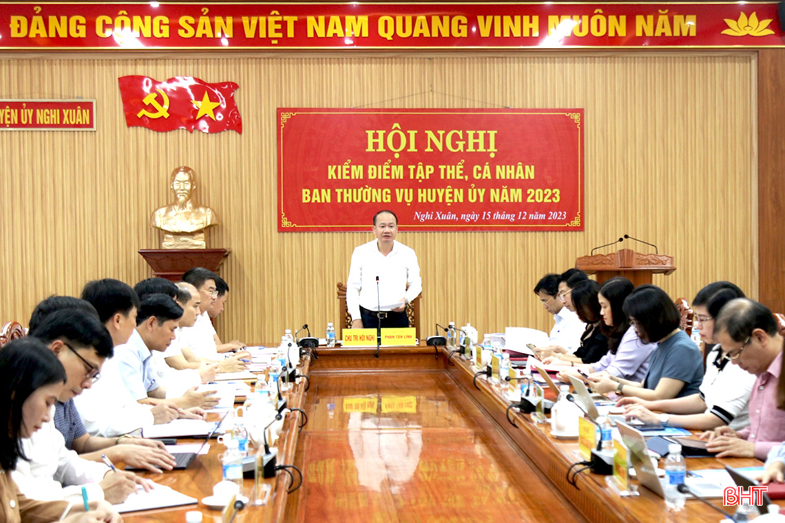 Hồng Lĩnh, Nghi Xuân kiểm điểm tập thể Ban Thường vụ, cá nhân năm 2023