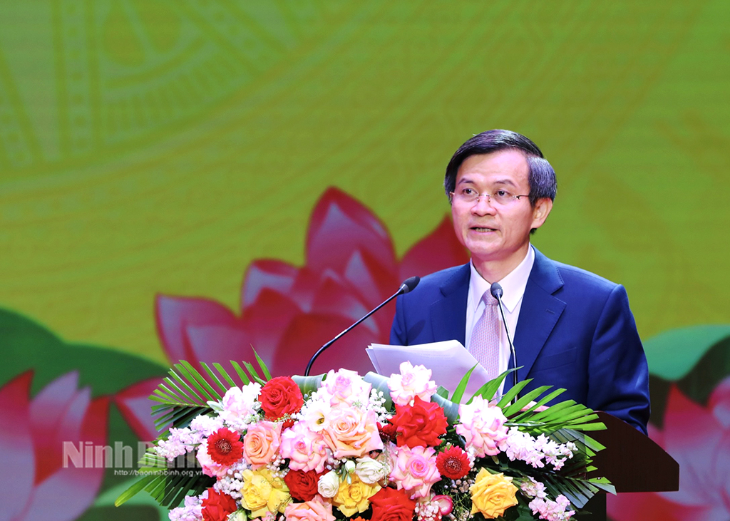 Speech of the Provincial Party Secretary at the program to celebrate the 55th anniversary of implementing President Ho Chi Minh's Testament and the 65th anniversary of Uncle Ho's visit to Ninh Binh