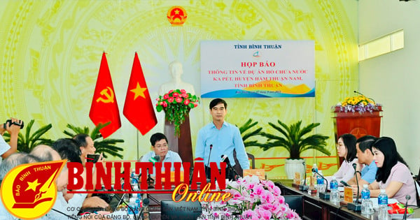 Họp báo thông tin về dự án hồ Ka Pét