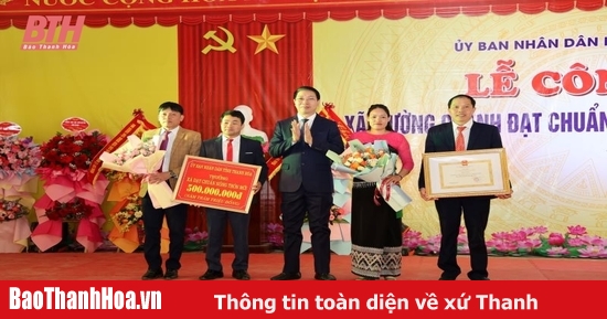 Ceremony to announce Muong Chanh reaching new rural commune standards