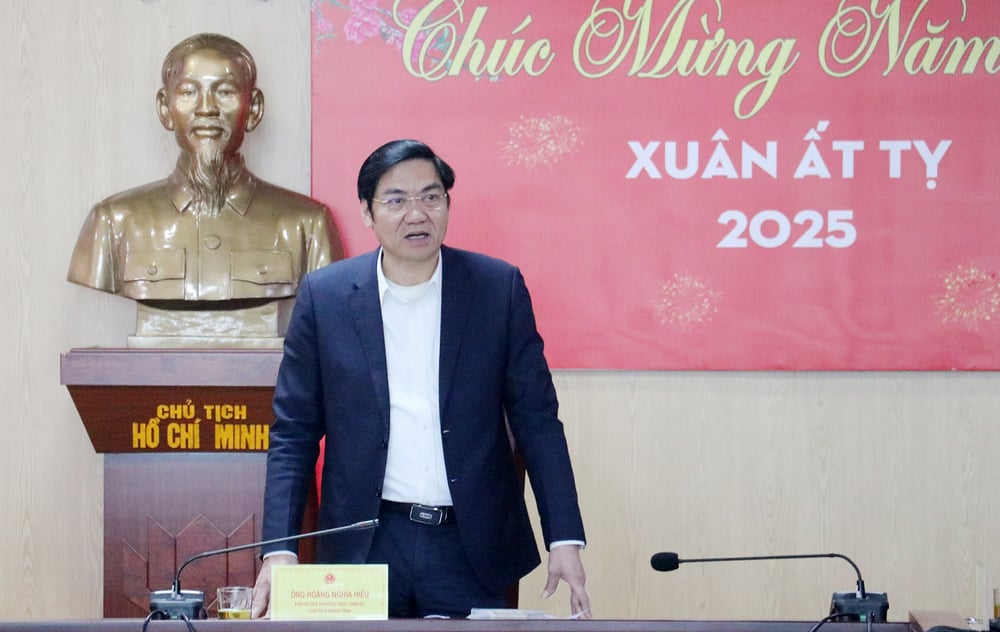 Comrade Hoang Nghia Hieu - Standing Deputy Secretary of the Provincial Party Committee, Chairman of the Provincial People's Council delivered a concluding speech at the meeting.