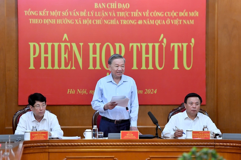 Tổng Bí thư Chủ tịch nước Tô Lâm chủ trì Phiên họp thứ tư Ban Chỉ đạo Tổng kết 40 năm Đổi mới