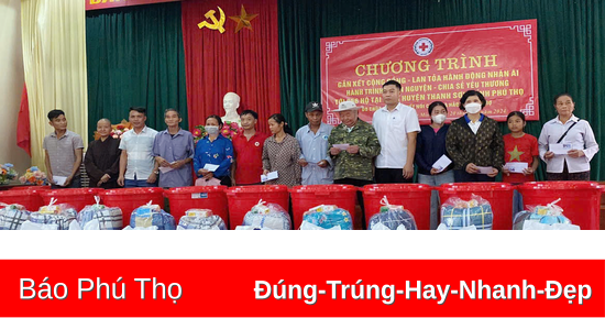 Presenting 856 gifts to poor households in Thanh Son