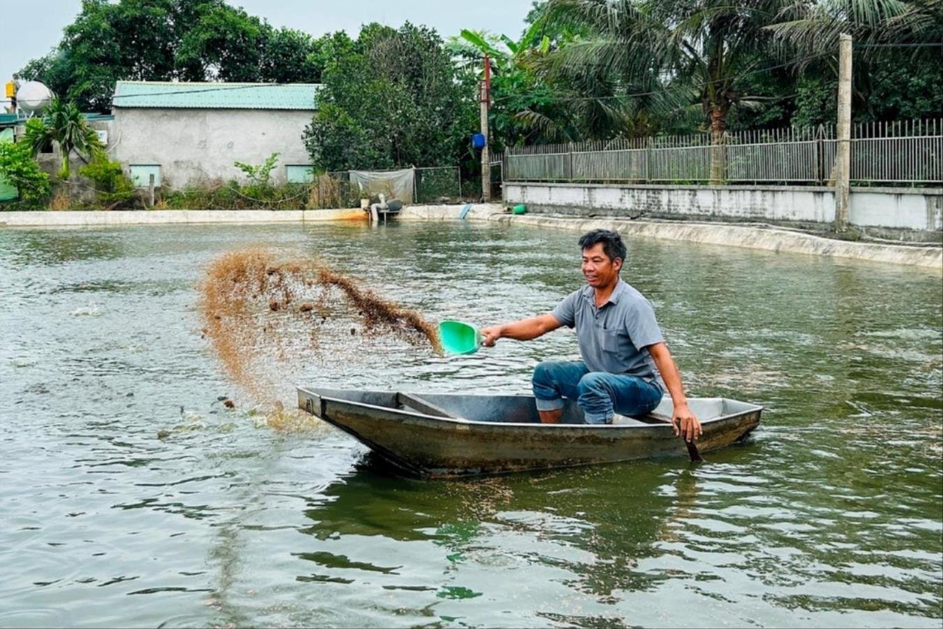 Đầu tư hơn 12 tỷ đồng xây dựng hạ tầng vùng nuôi thủy sản ở xã Hưng Long (Ninh Giang)