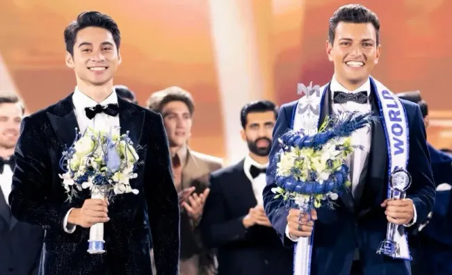 Mr World 2024 - Danny Mejía Romero (right) and 1st runner-up Pham Tuan Ngoc.