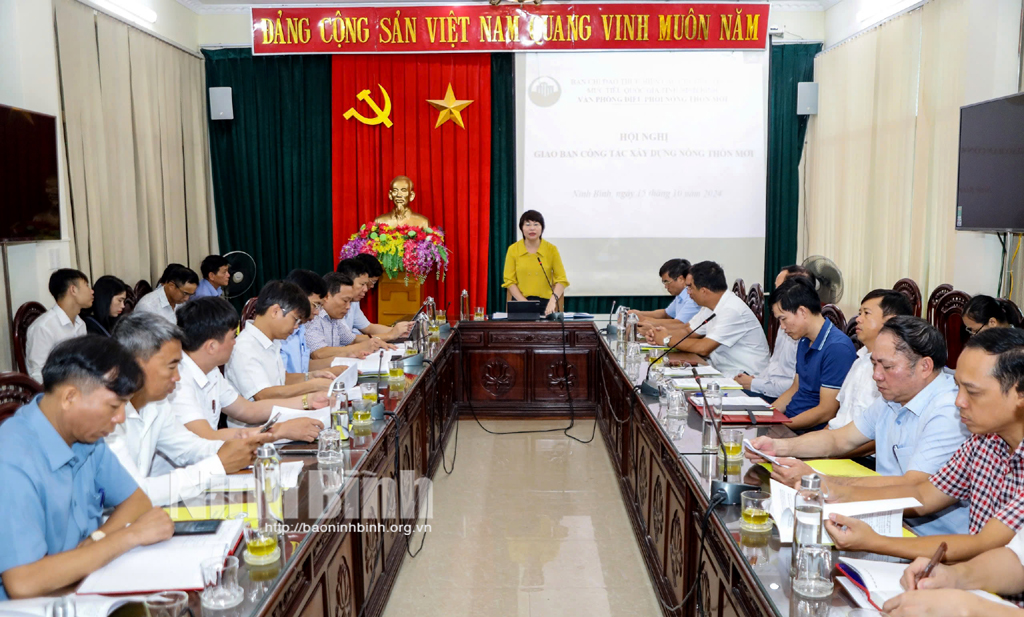 Giao ban công tác xây dựng nông thôn mới 9 tháng