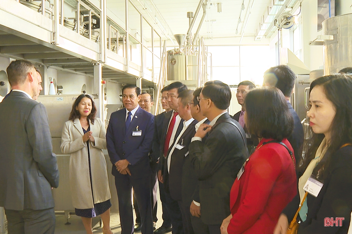 La delegación de la provincia de Ha Tinh trabaja con socios de Hanoi - Cervecería Nghe Tinh en Alemania